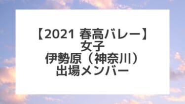 【2021春高バレー】伊勢原（神奈川女子代表）メンバー紹介！
